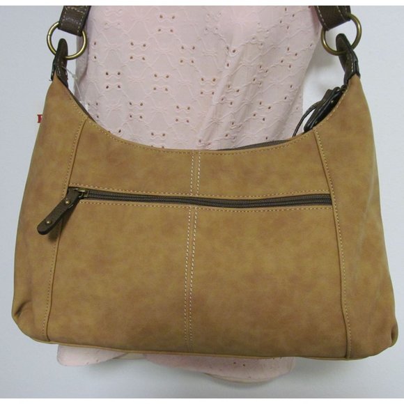 Zip Closure Hobo Crossbody Bag with Wristlet by Bolo - New - Picture 6 of 13
